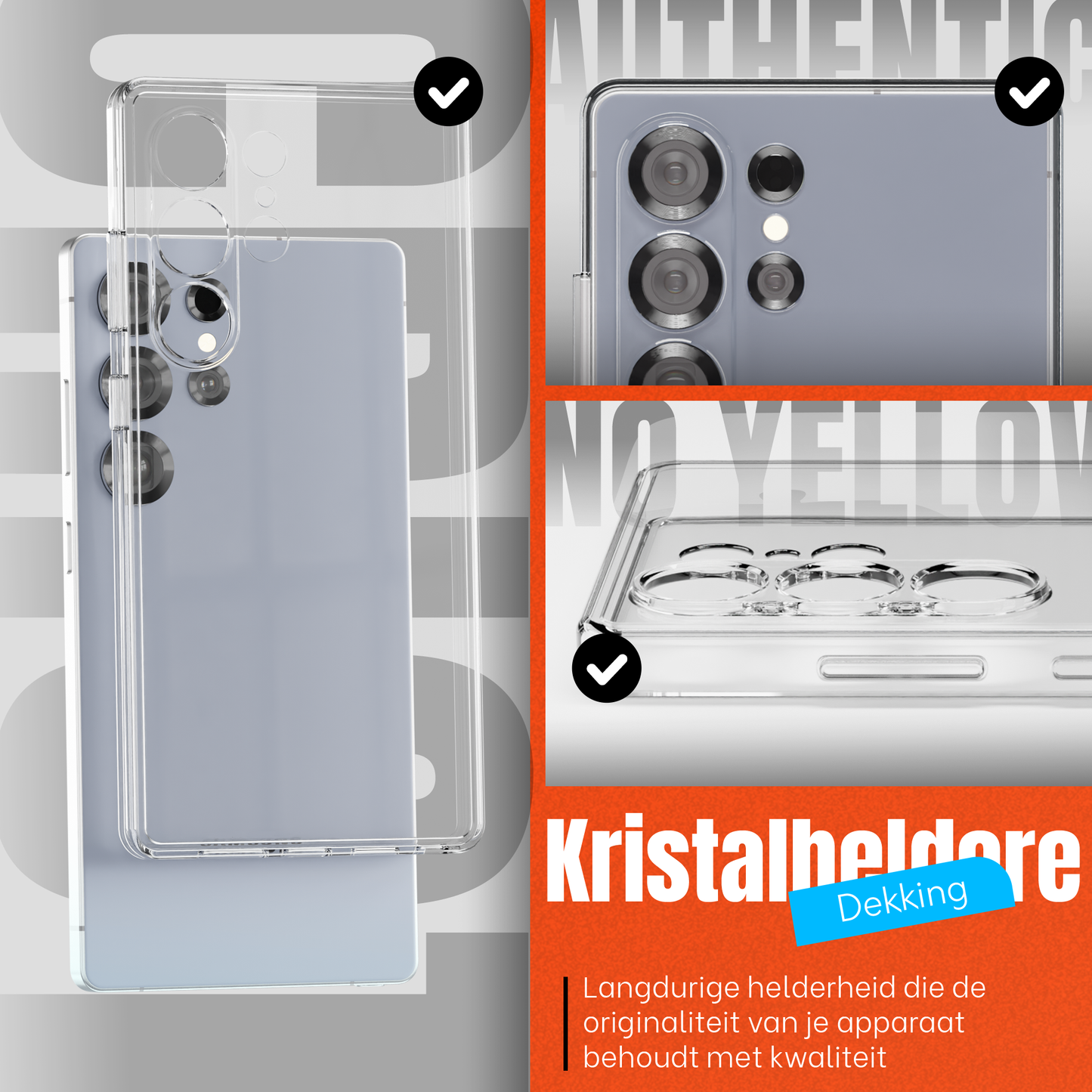 My Case Transparante Hoes voor Samsung Galaxy S25 Ultra – Langdurig Helder
