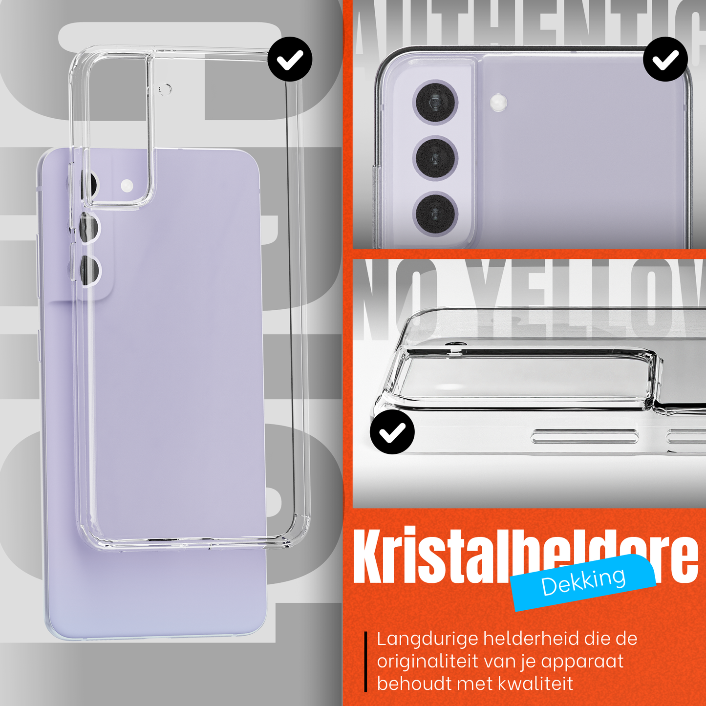 My Case Transparante Hoes voor Samsung Galaxy S21 FE – Langdurig Helder