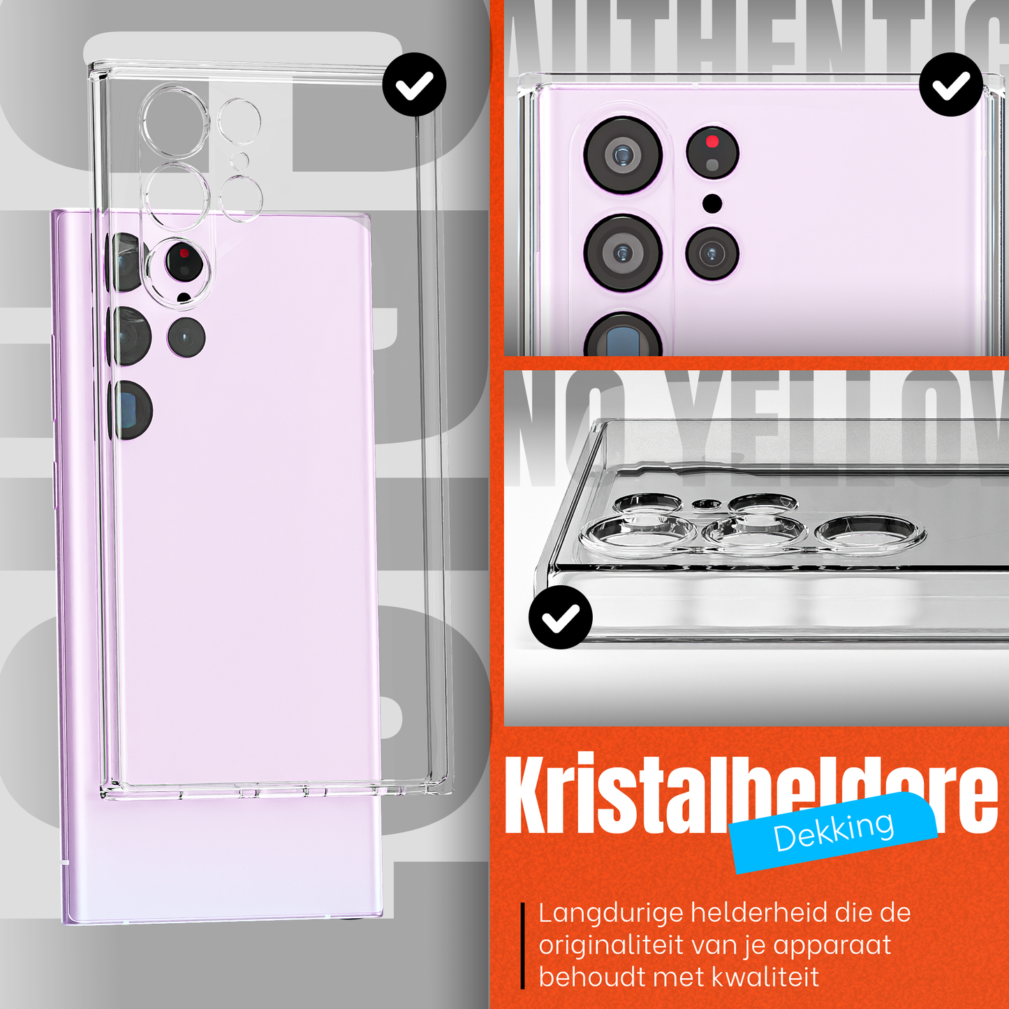 My Case  Transparante Hoes voor Samsung Galaxy S23 Ultra – Langdurig Helder