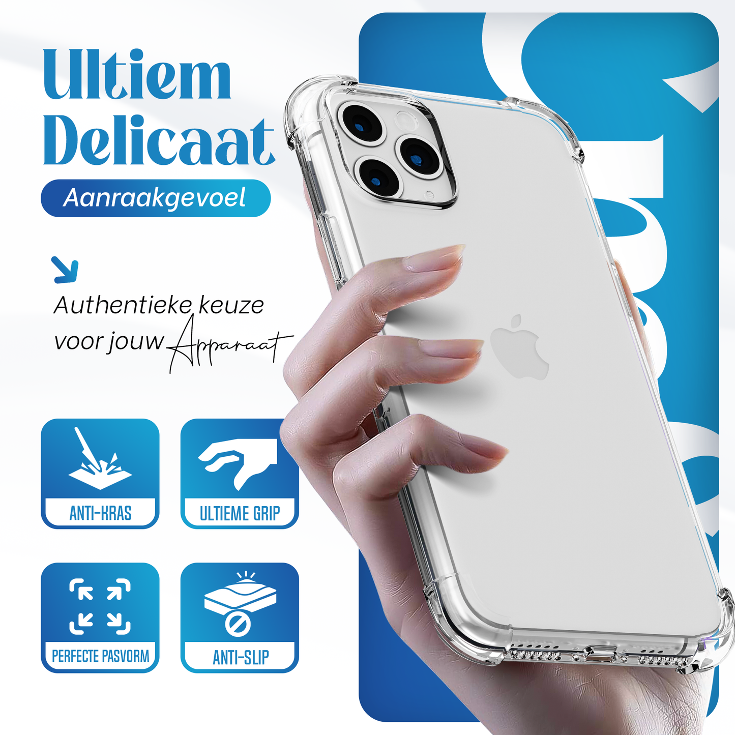 My Case Combo: Transparante Hoes met 2 Screenprotectors voor iPhone 11 Pro Max – Extra Veiligheid