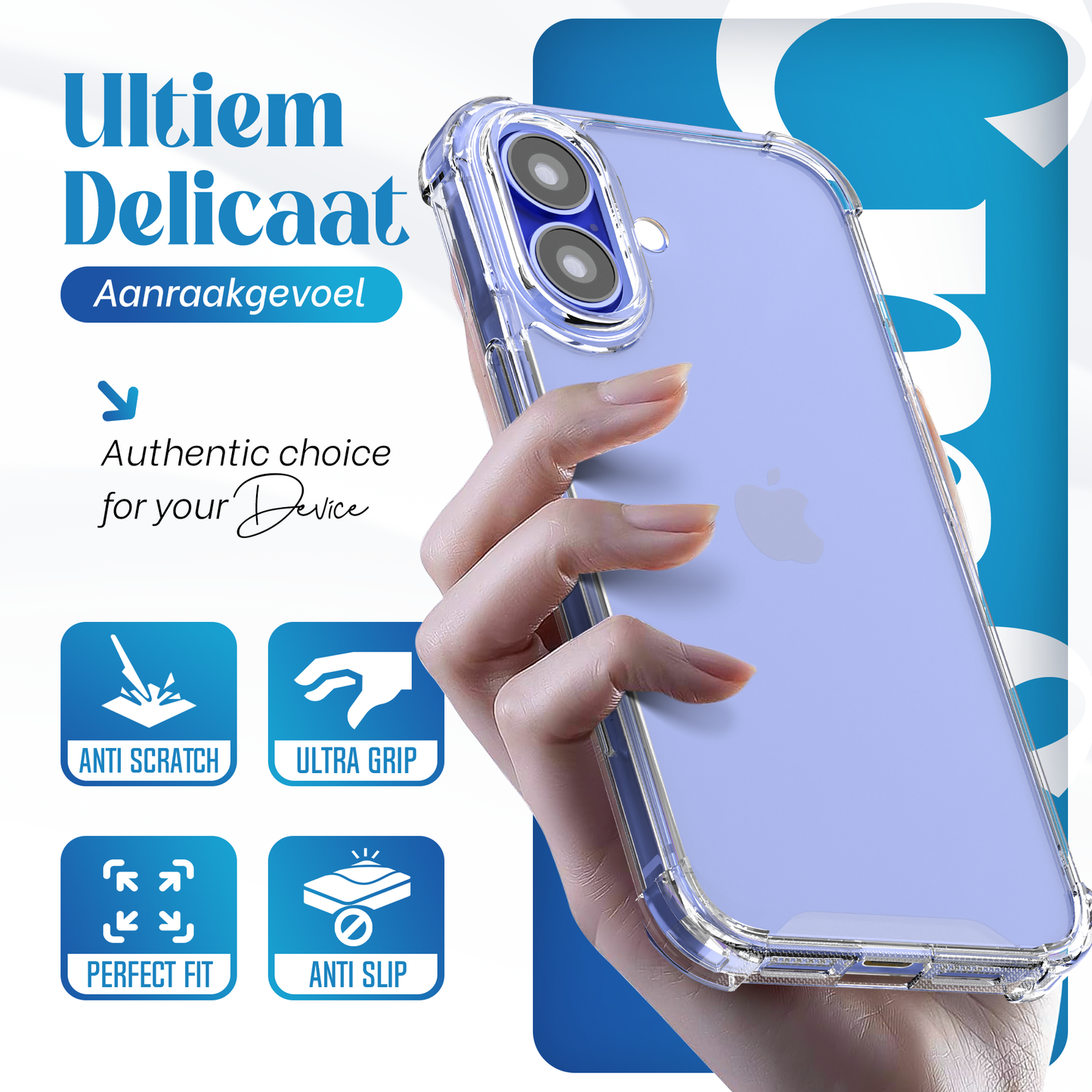 iTech COMBO voor iPhone 16 – Complete 2-in-1 Bescherming
