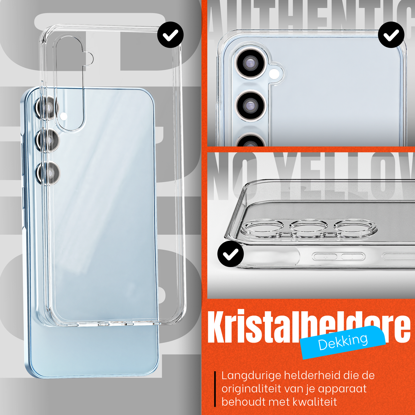 My Case Transparante Hoes voor Samsung Galaxy A35 – Langdurig Helder