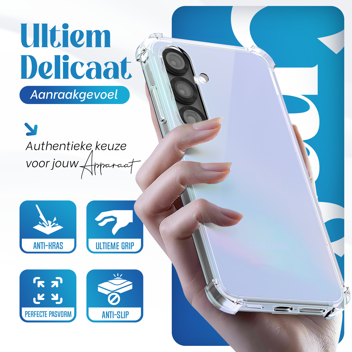 iTech Combo: 2 Screenprotectors & 1 Bumper Hoes voor Samsung Galaxy A36 – 3-in-1 Bescherming