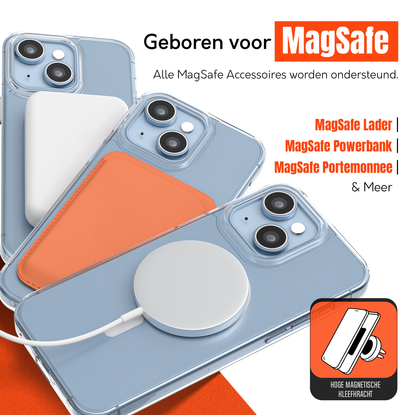 My Case Transparant MagSafe Hoesje voor iPhone 14 plus – Slank, Sterk & MagSafe-Klaar