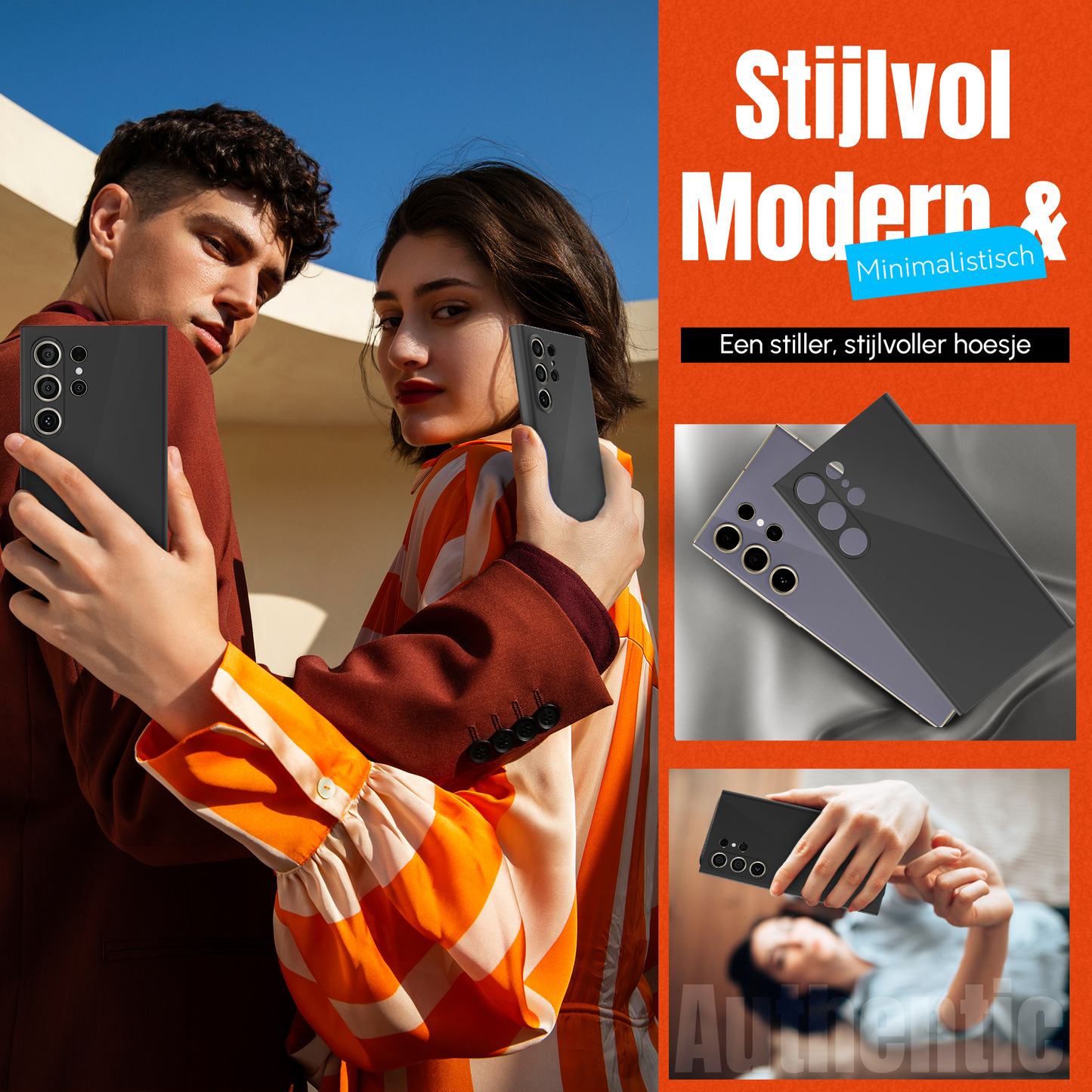 My Case Zwarte Siliconen Hoes voor Samsung Galaxy S24 Ultra – Slank Maar Beschermend