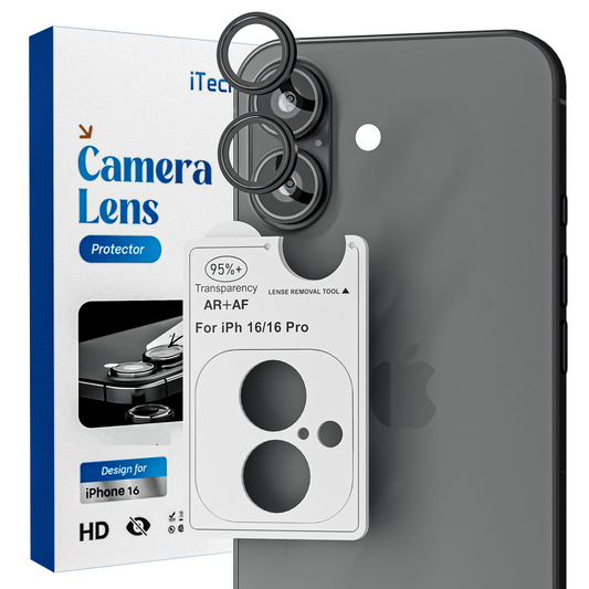 Camera Lens Screen Protector for iPhone 16 / 16 Plus  - Black