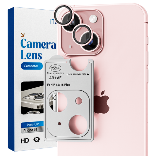 Camera Lens Screen Protector for iPhone 15 / 15 Plus  - Pink