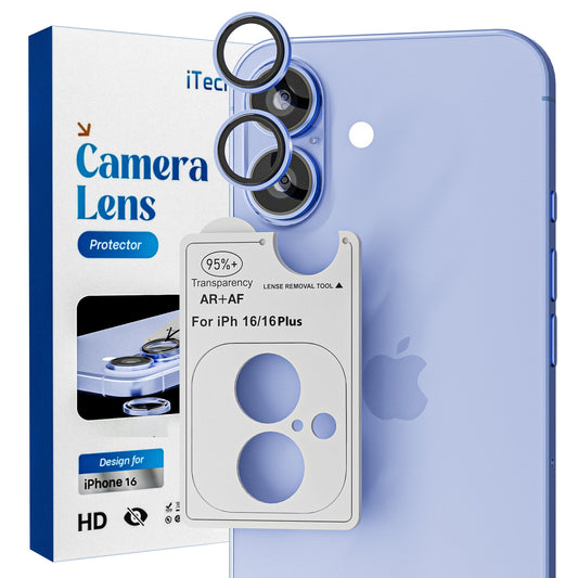 Camera Lens Screen Protector for iPhone 16 / 16 Plus  - Ultra Marine Blue