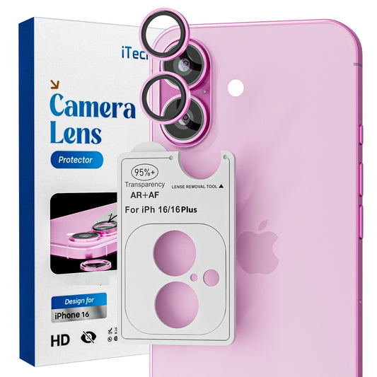 Camera Lens Screen Protector for iPhone 16 / 16 Plus  - Pink / Purple
