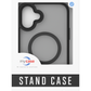 My Case - Hoesje geschikt voor iPhone 16 Plus MagSafe - Zwart - Draadloos Opladen - Standaard - Soepele Metalen Knoppen