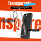 iPhone 15 Hoesje – Transparant MagSafe Case met Metalen Stand & Oranje Button - mijnhoesjesiPhone 15 Hoesje – Transparant MagSafe Case met Metalen Stand & Oranje Button