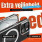 iPhone 15 Hoesje – Transparant MagSafe Case met Metalen Stand & Oranje Button - mijnhoesjesiPhone 15 Hoesje – Transparant MagSafe Case met Metalen Stand & Oranje Button