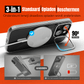 iPhone 15 Hoesje – Transparant MagSafe Case met Metalen Stand & Oranje Button - mijnhoesjesiPhone 15 Hoesje – Transparant MagSafe Case met Metalen Stand & Oranje Button