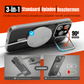 iPhone 15 Pro Hoesje – Transparant MagSafe Case met Metalen Stand & Oranje Button - mijnhoesjesiPhone 15 Pro Hoesje – Transparant MagSafe Case met Metalen Stand & Oranje Button