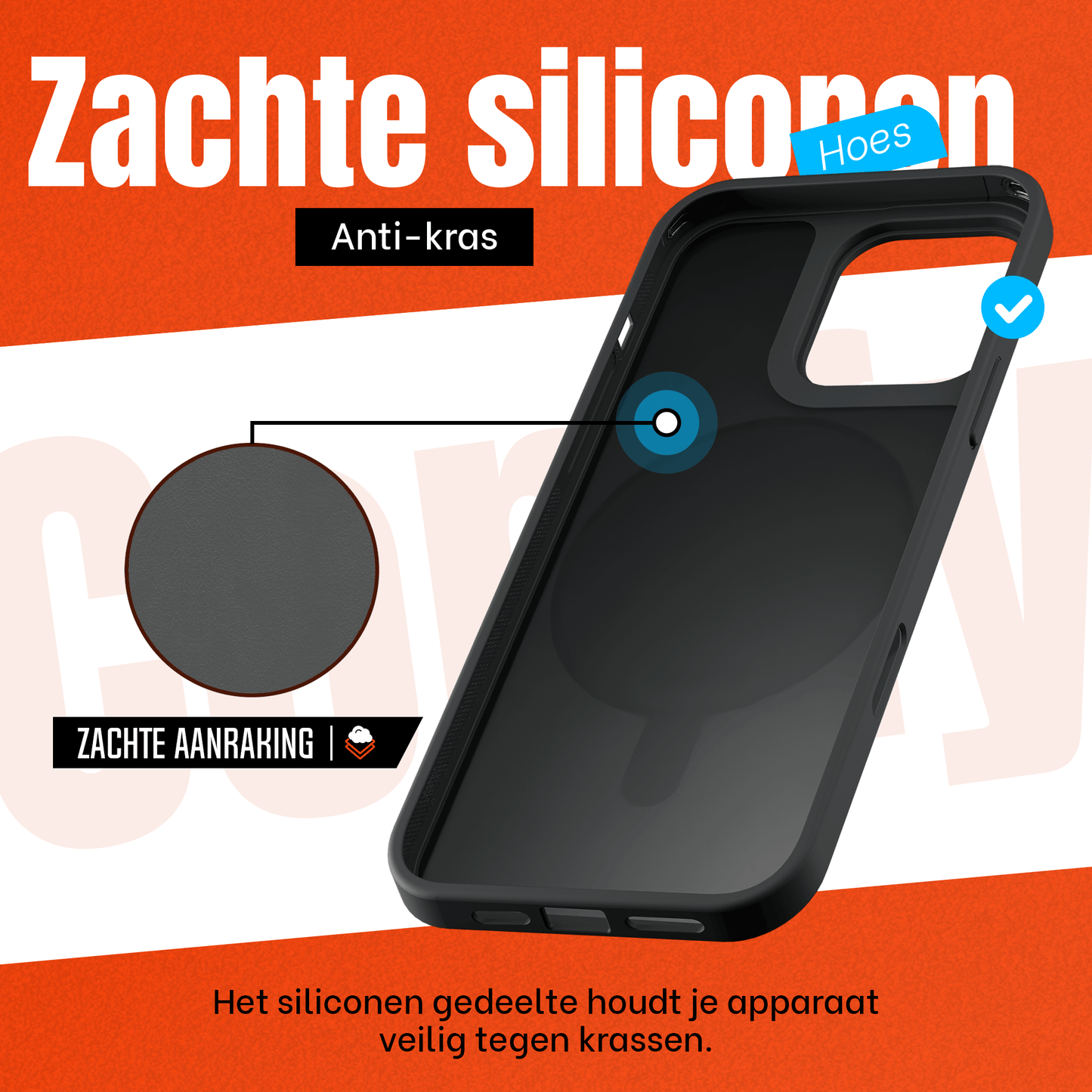 iPhone 16 Pro Hoesje – Shockproof MagSafe Case met 360 Ring Stand Zwart - mijnhoesjesiPhone 16 Pro Hoesje – Shockproof MagSafe Case met 360 Ring Stand Zwart