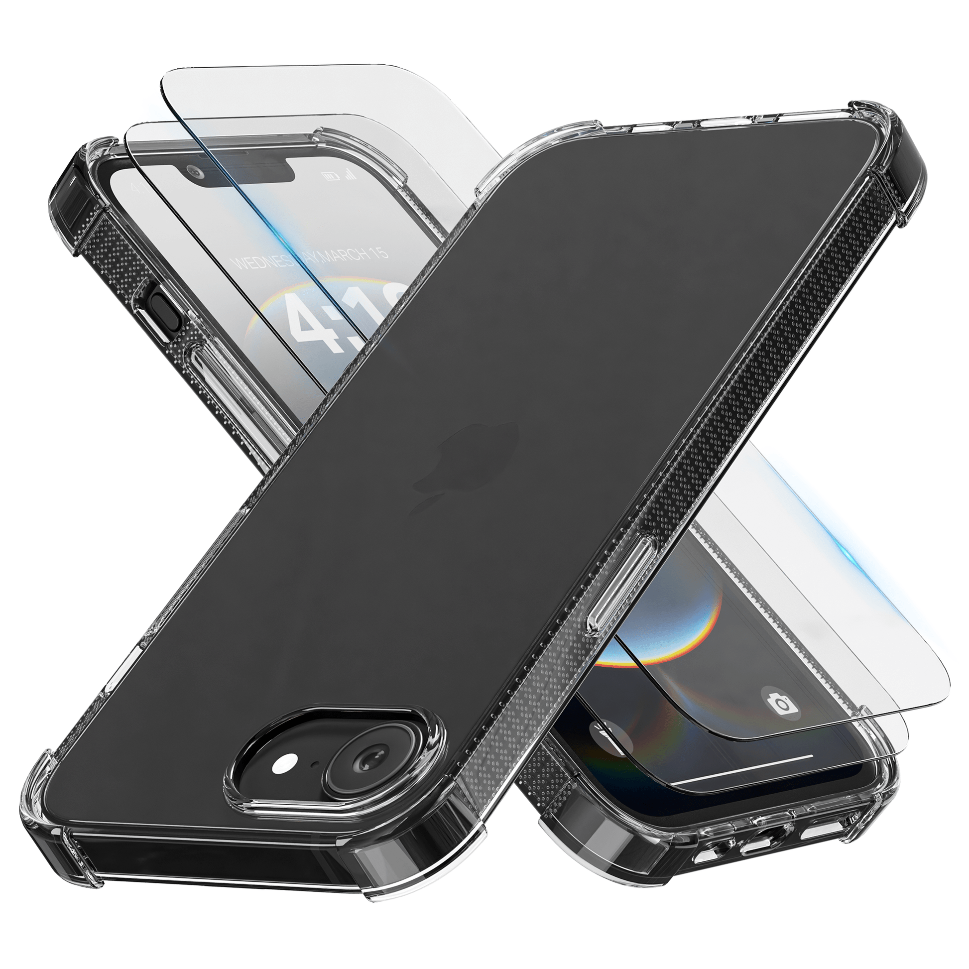 iPhone 16e Hoesje – Transparante Siliconen Shockproof Soft Case - mijnhoesjesiPhone 16e Hoesje – Transparante Siliconen Shockproof Soft Case