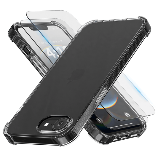 iPhone 16e Hoesje – Transparante Siliconen Shockproof Soft Case - mijnhoesjesiPhone 16e Hoesje – Transparante Siliconen Shockproof Soft Case