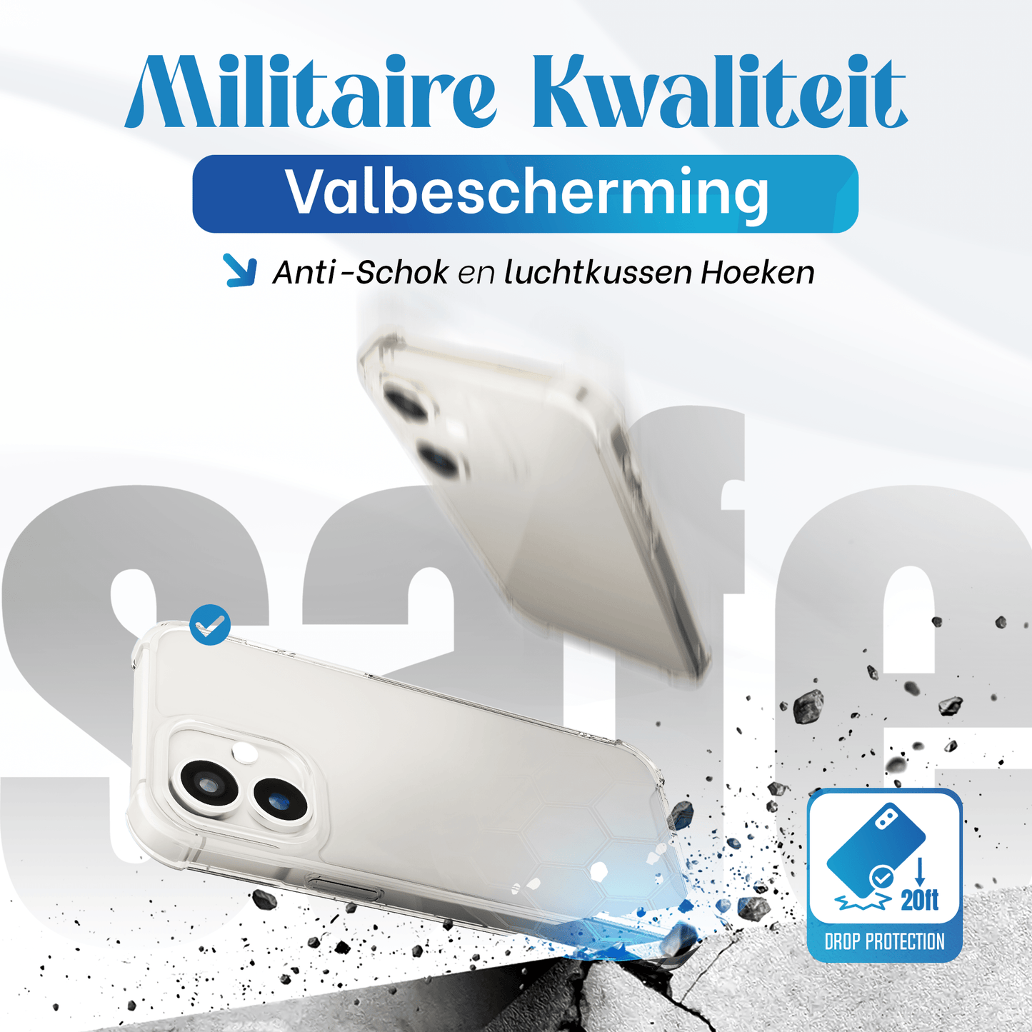 iTech Bumper Hoesje voor iPhone 12/12 Pro – Slank, Schokbestendig & Beschermend - mijnhoesjesiTech Bumper Hoesje voor iPhone 12/12 Pro – Slank, Schokbestendig & Beschermend