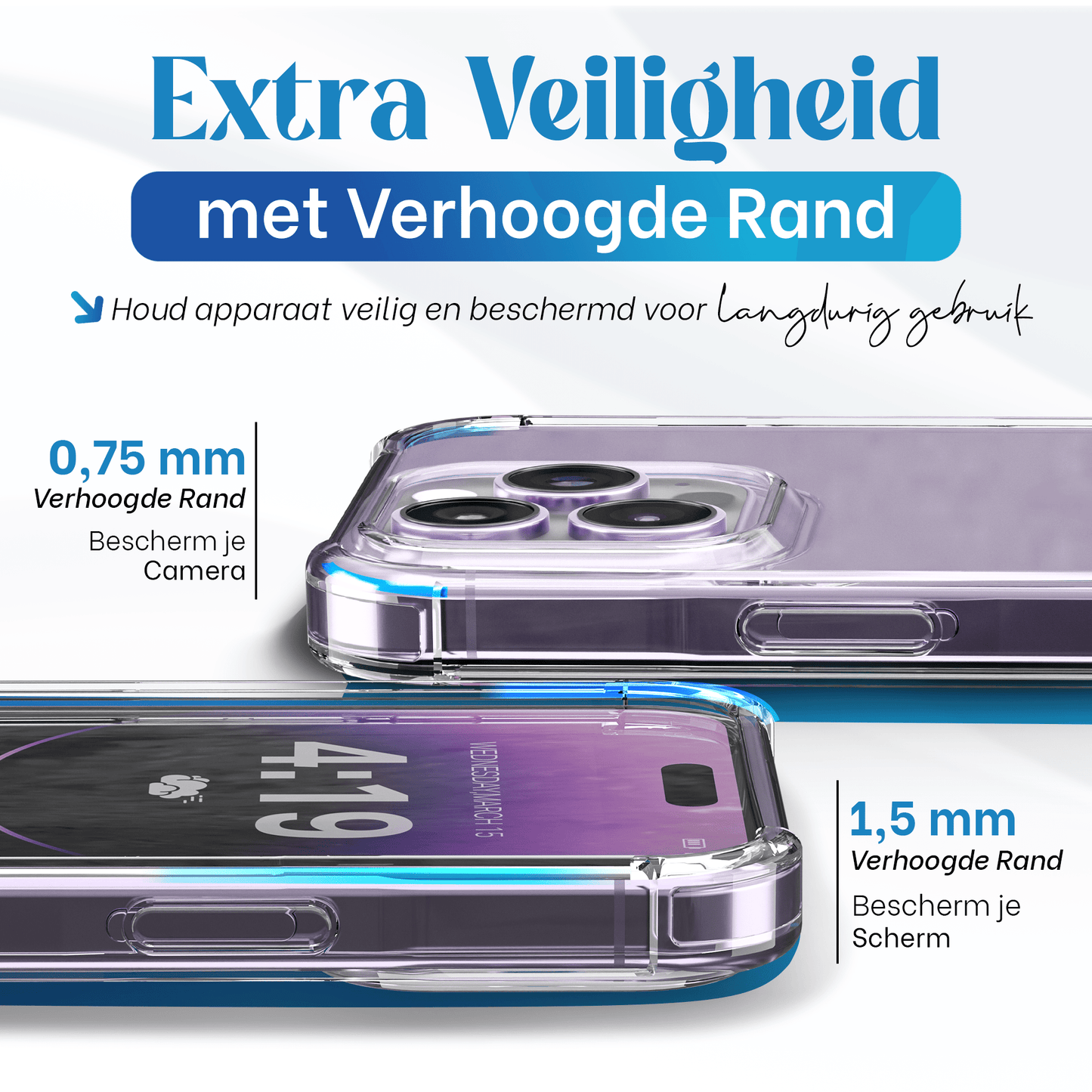 iTech Bumper Hoesje voor iPhone 14 Pro – Slank, Schokbestendig & Beschermend - mijnhoesjesiTech Bumper Hoesje voor iPhone 14 Pro – Slank, Schokbestendig & Beschermend