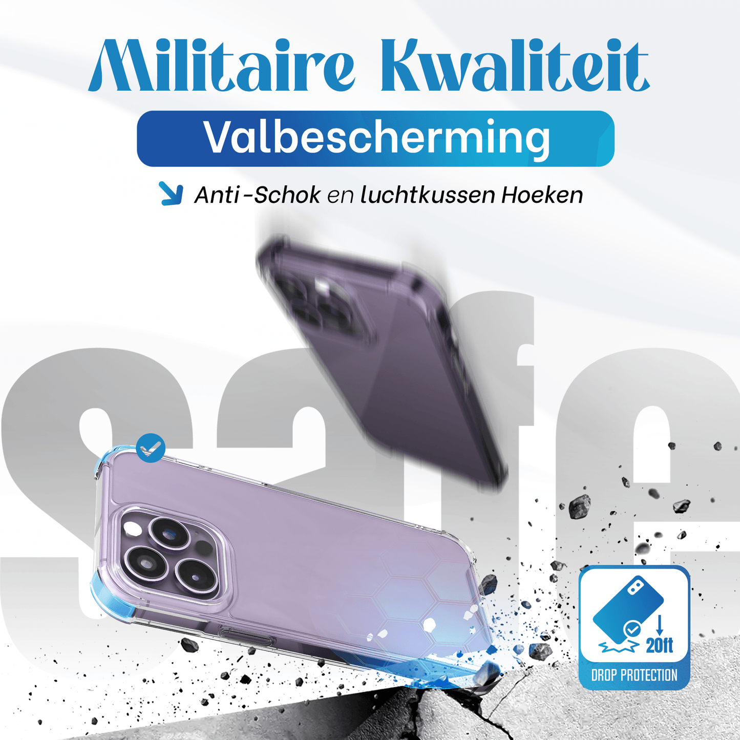 iTech Bumper Hoesje voor iPhone 14 Pro – Slank, Schokbestendig & Beschermend - mijnhoesjesiTech Bumper Hoesje voor iPhone 14 Pro – Slank, Schokbestendig & Beschermend