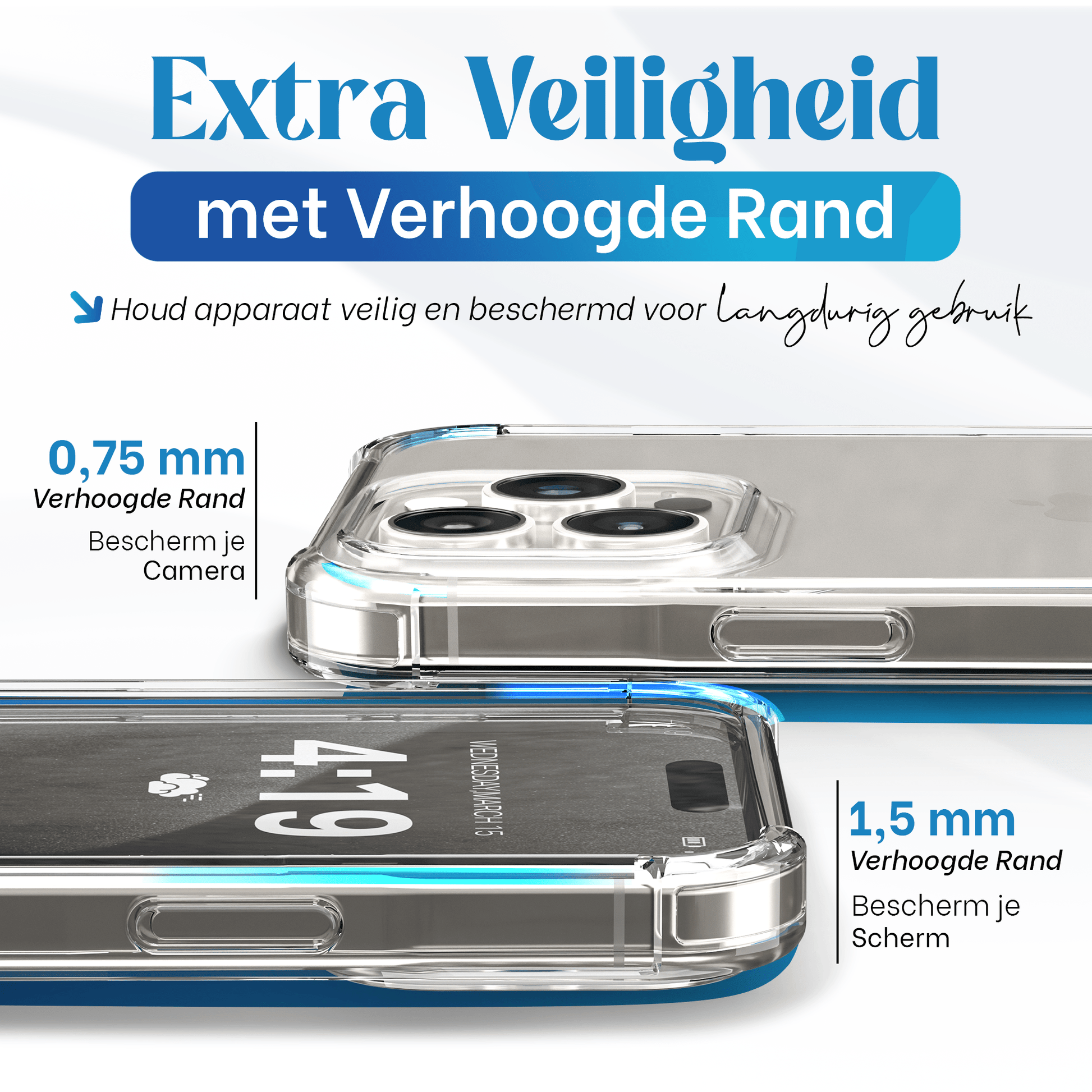 iTech Bumper Hoesje voor iPhone 15 Pro Max – Slank, Schokbestendig & Beschermend - mijnhoesjesiTech Bumper Hoesje voor iPhone 15 Pro Max – Slank, Schokbestendig & Beschermend