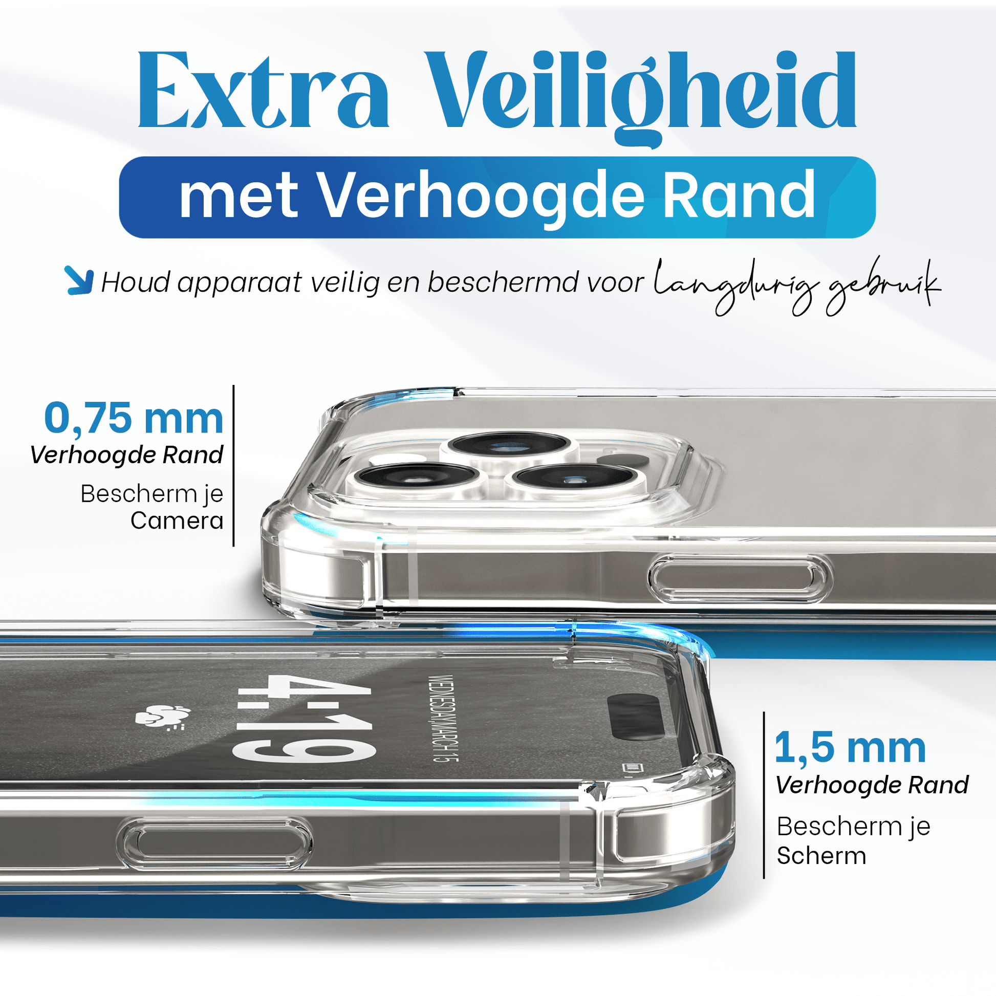 iTech Bumper Hoesje voor iPhone 15 Pro – Slank, Schokbestendig & Beschermend - mijnhoesjesiTech Bumper Hoesje voor iPhone 15 Pro – Slank, Schokbestendig & Beschermend
