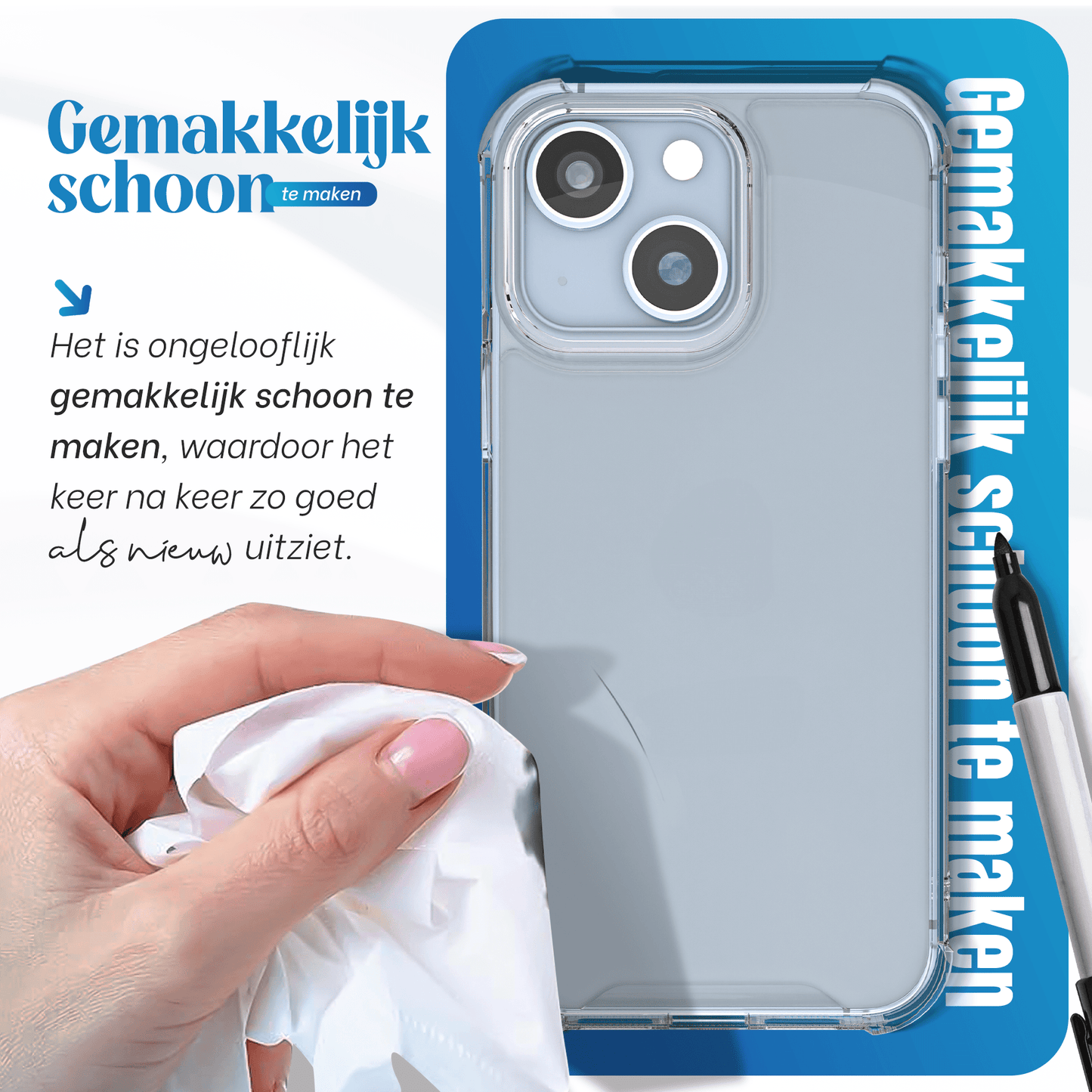 iTech Bumper Hoesje voor iPhone 15 – Slank, Schokbestendig & Beschermend - mijnhoesjesiTech Bumper Hoesje voor iPhone 15 – Slank, Schokbestendig & Beschermend