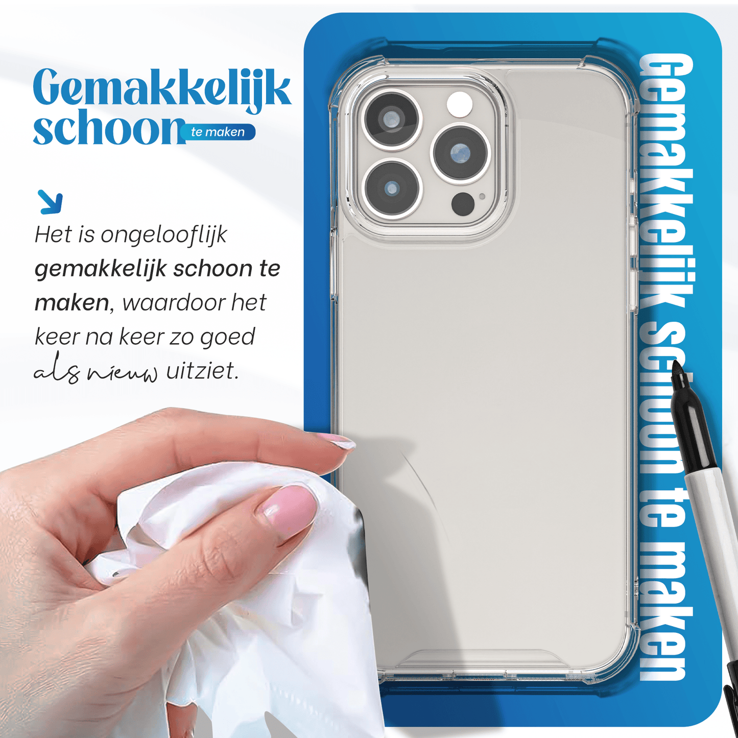 iTech Bumper Hoesje voor iPhone 16 Pro – Slank, Schokbestendig & Beschermend - mijnhoesjesiTech Bumper Hoesje voor iPhone 16 Pro – Slank, Schokbestendig & Beschermend