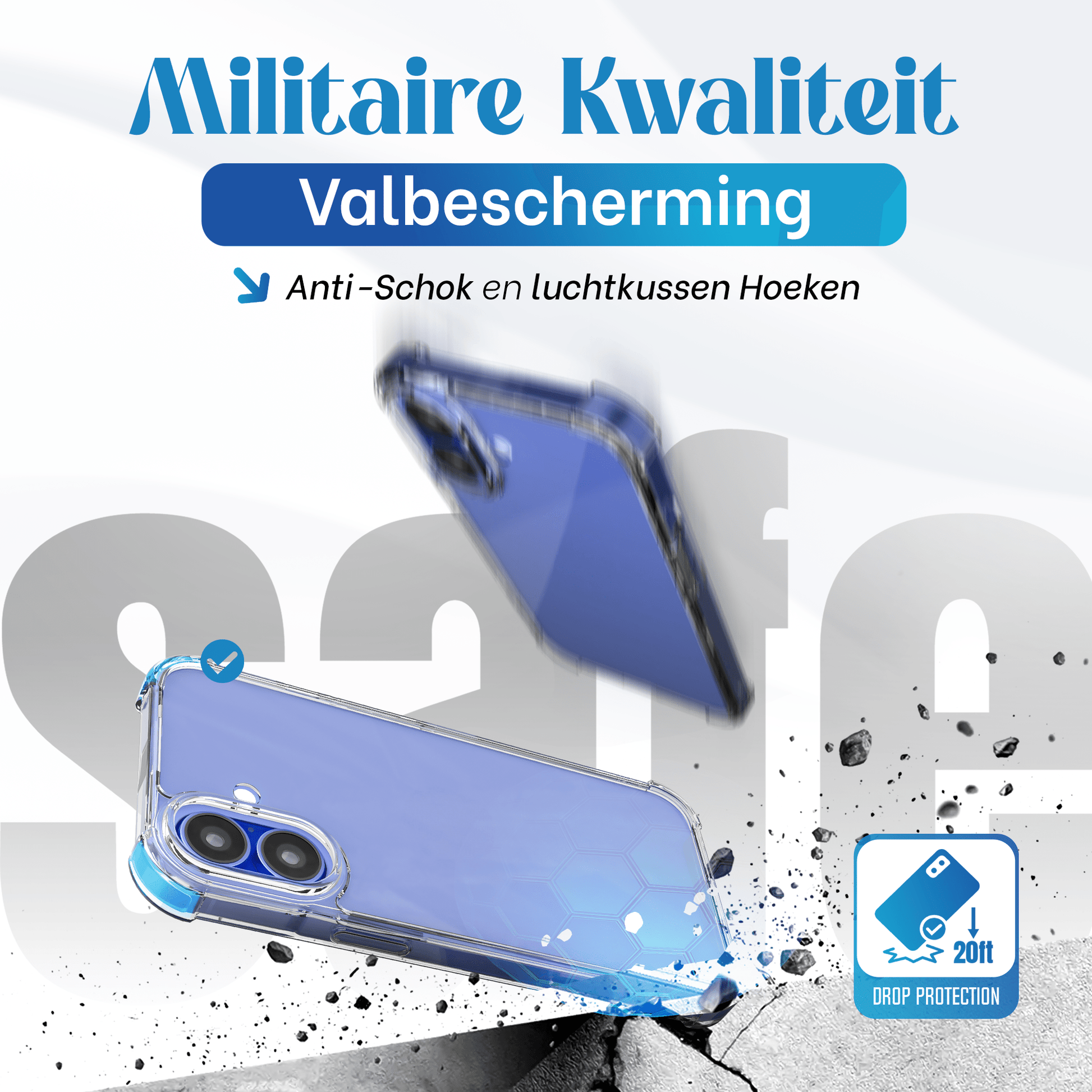 iTech Bumper Hoesje voor iPhone 16 – Slank, Schokbestendig & Beschermend - mijnhoesjesiTech Bumper Hoesje voor iPhone 16 – Slank, Schokbestendig & Beschermend
