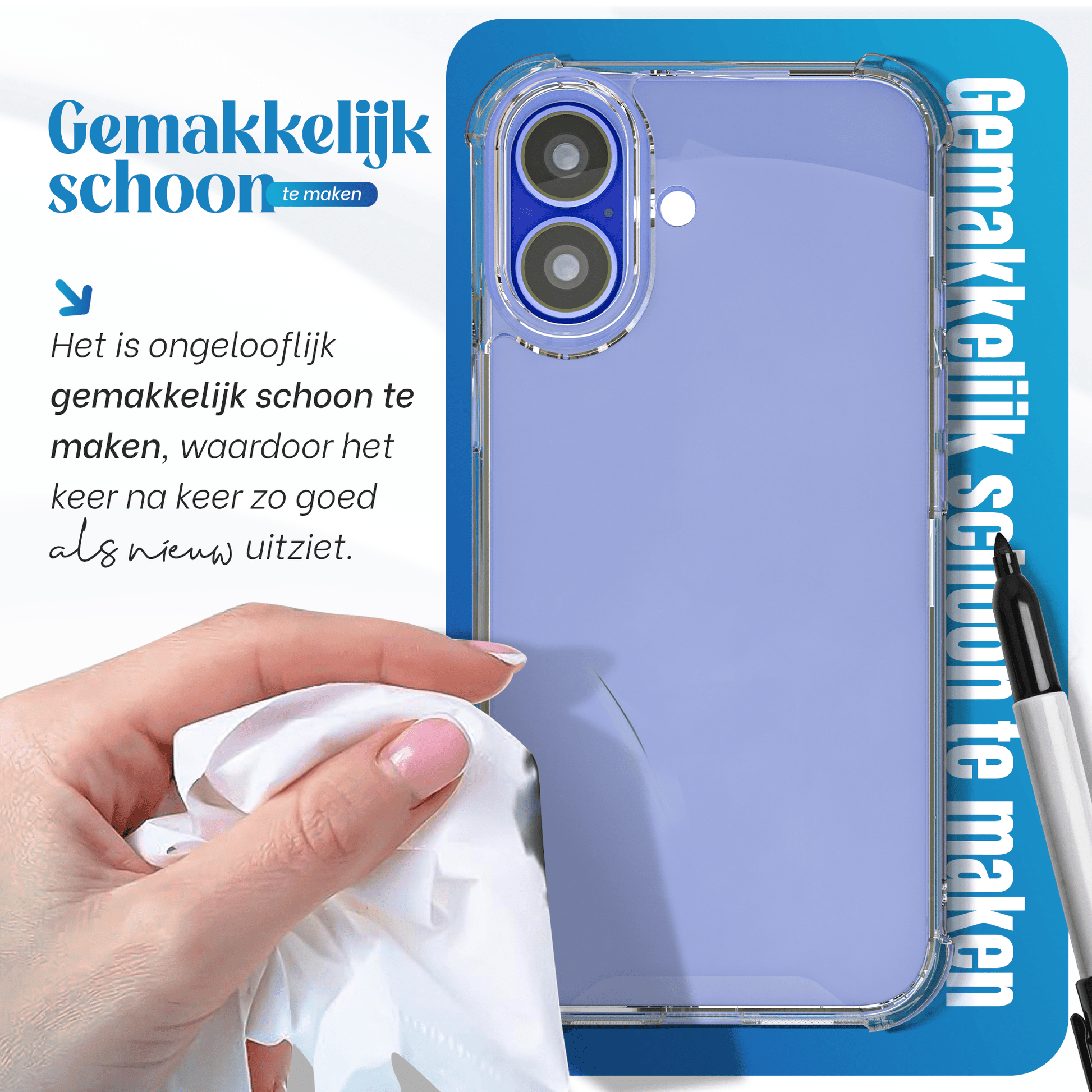 iTech Bumper Hoesje voor iPhone 16 – Slank, Schokbestendig & Beschermend - mijnhoesjesiTech Bumper Hoesje voor iPhone 16 – Slank, Schokbestendig & Beschermend