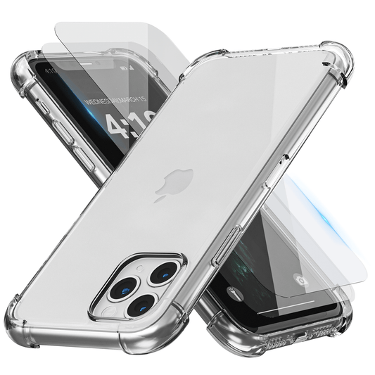 iTech Combo: 2 Screenprotectors & 1 Bumper Hoes voor iPhone 11 Pro – 3 - in - 1 Bescherming - mijnhoesjesiTech Combo: 2 Screenprotectors & 1 Bumper Hoes voor iPhone 11 Pro – 3 - in - 1 Bescherming