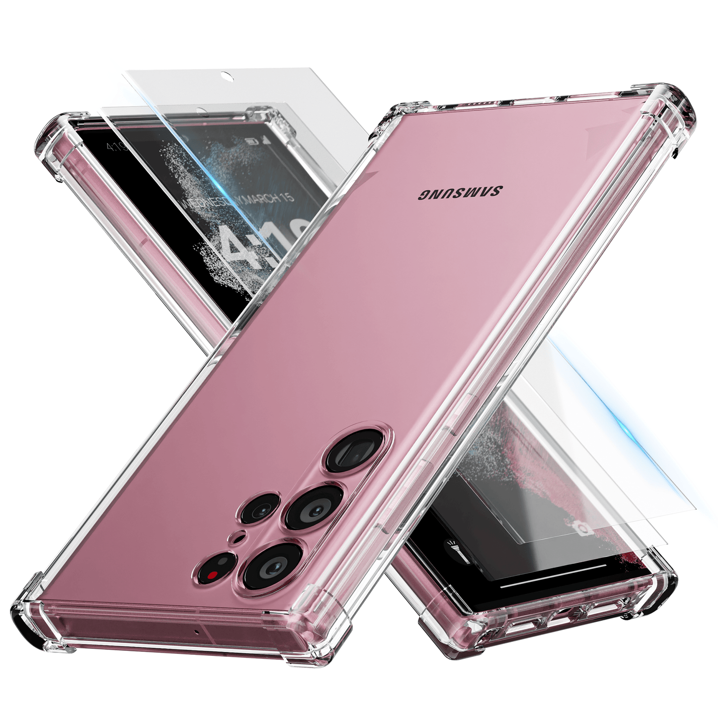iTech Combo: 2 Screenprotectors & 1 Bumper Hoes voor Samsung Galaxy S22 Ultra – 3 - in - 1 Bescherming - mijnhoesjesiTech Combo: 2 Screenprotectors & 1 Bumper Hoes voor Samsung Galaxy S22 Ultra – 3 - in - 1 Bescherming