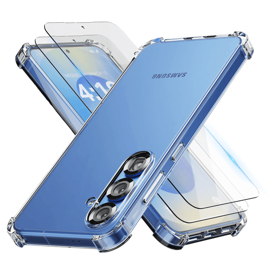 iTech Combo: 2 Screenprotectors & 1 Bumper Hoes voor Samsung Galaxy S25 – 3 - in - 1 Bescherming - mijnhoesjesiTech Combo: 2 Screenprotectors & 1 Bumper Hoes voor Samsung Galaxy S25 – 3 - in - 1 Bescherming
