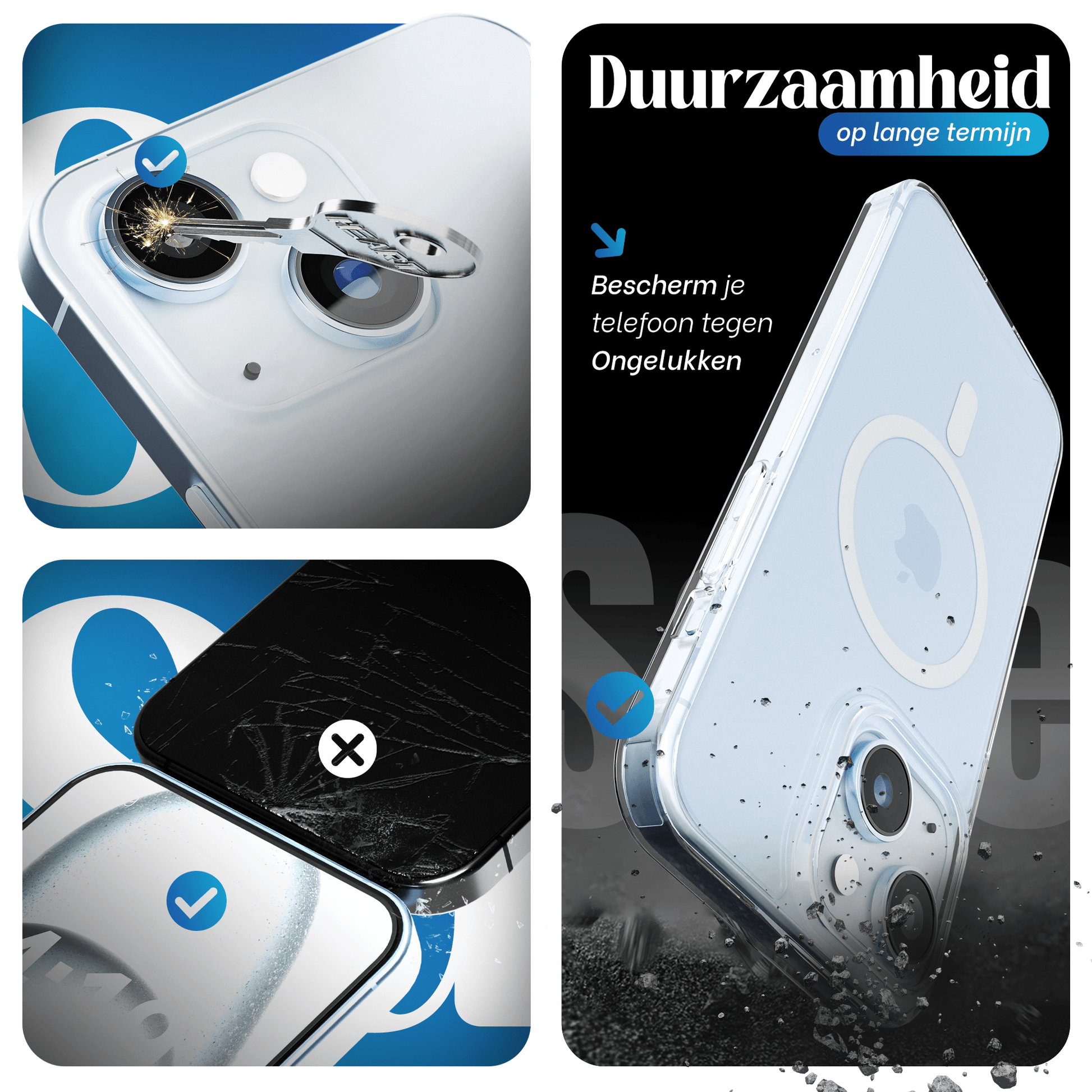 iTech COMBO voor iPhone 15 – Complete 4 - in - 1 Bescherming - mijnhoesjesiTech COMBO voor iPhone 15 – Complete 4 - in - 1 Bescherming