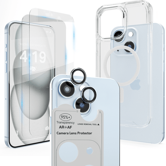 iTech COMBO voor iPhone 15 – Complete 4 - in - 1 Bescherming - mijnhoesjesiTech COMBO voor iPhone 15 – Complete 4 - in - 1 Bescherming