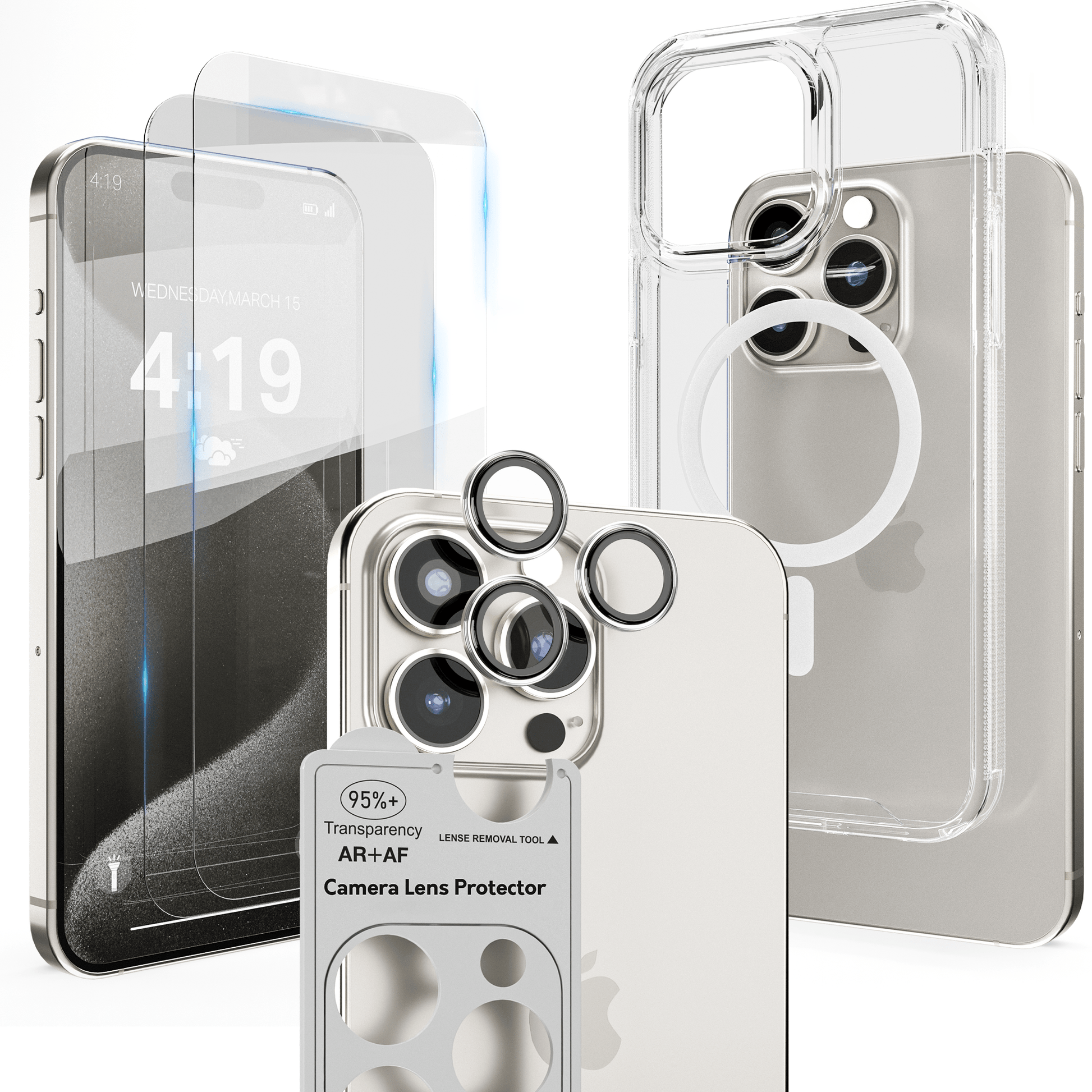 iTech COMBO voor iPhone 15 Pro – Complete 4 - in - 1 Bescherming - mijnhoesjesiTech COMBO voor iPhone 15 Pro – Complete 4 - in - 1 Bescherming