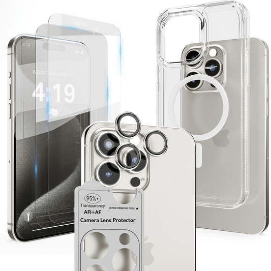 iTech COMBO voor iPhone 15 Pro – Complete 4 - in - 1 Bescherming - mijnhoesjesiTech COMBO voor iPhone 15 Pro – Complete 4 - in - 1 Bescherming