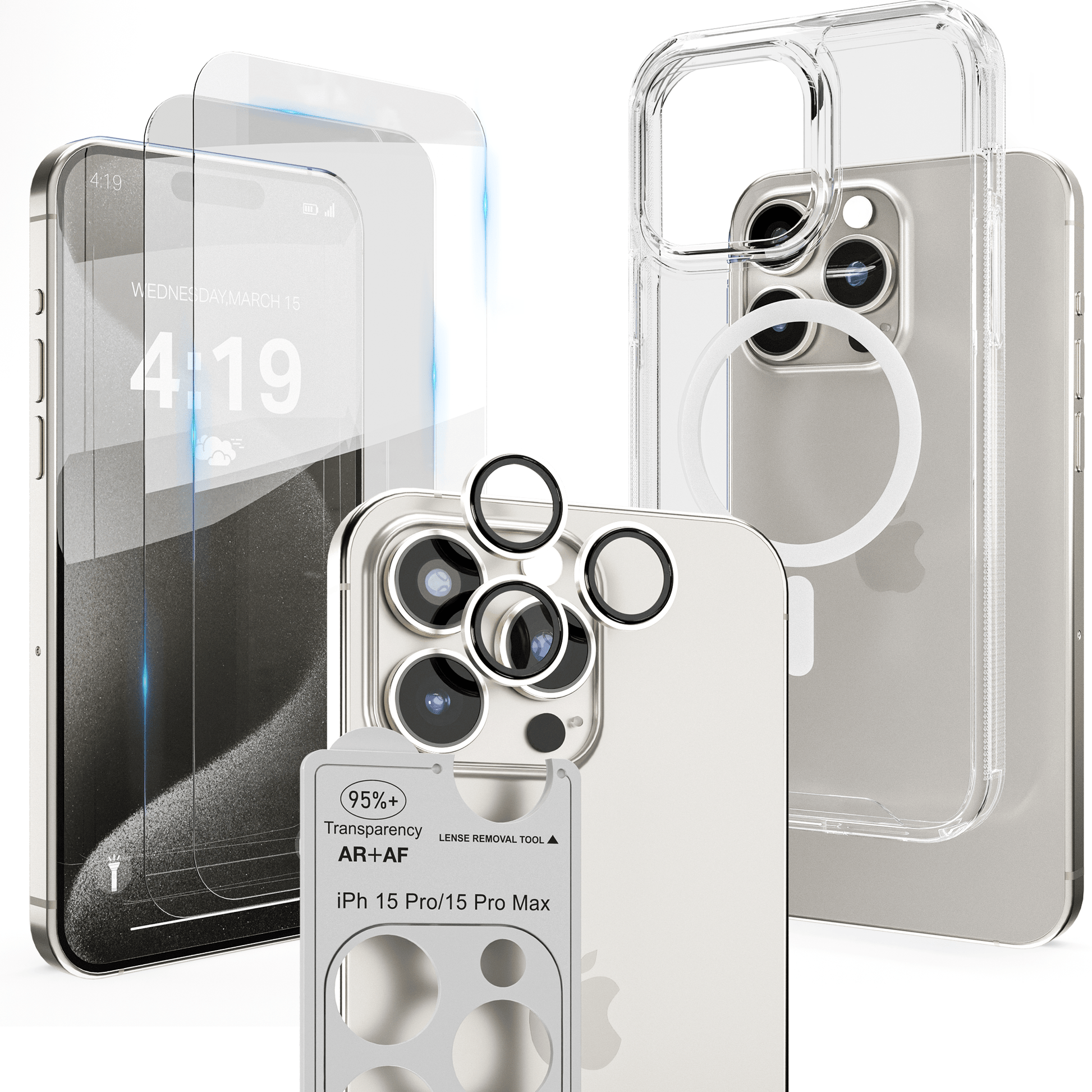 iTech COMBO voor iPhone 15 Pro – Complete 4 - in - 1 Bescherming - mijnhoesjesiTech COMBO voor iPhone 15 Pro – Complete 4 - in - 1 Bescherming
