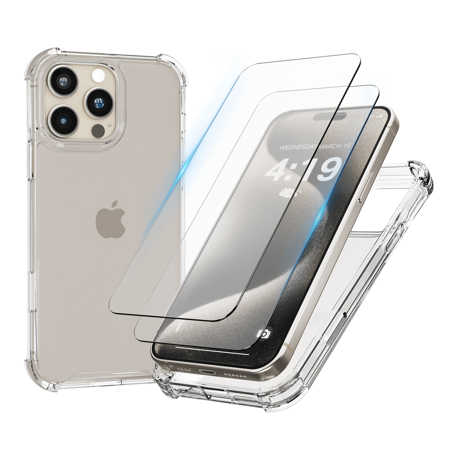 iTech COMBO voor iPhone 15 Pro Max – Complete 3 - in - 1 Bescherming - mijnhoesjesiTech COMBO voor iPhone 15 Pro Max – Complete 3 - in - 1 Bescherming