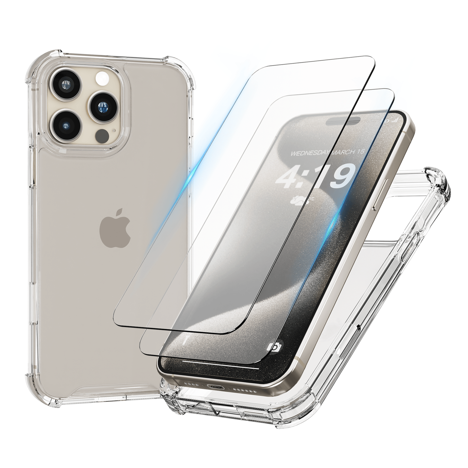 iTech COMBO voor iPhone 15 Pro Max – Complete 3 - in - 1 Bescherming - mijnhoesjesiTech COMBO voor iPhone 15 Pro Max – Complete 3 - in - 1 Bescherming