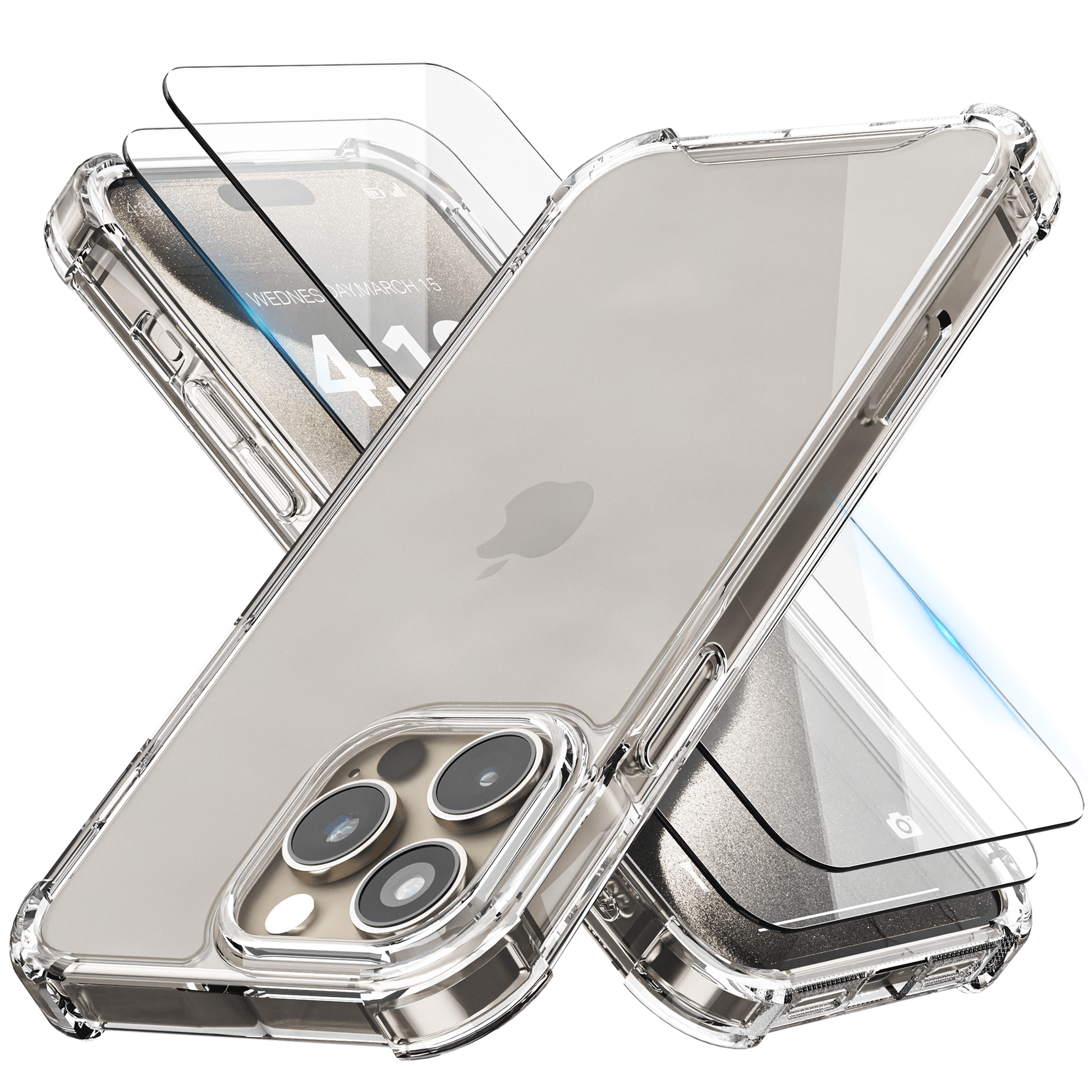 iTech COMBO voor iPhone 15 Pro Max – Complete 3 - in - 1 Bescherming - mijnhoesjesiTech COMBO voor iPhone 15 Pro Max – Complete 3 - in - 1 Bescherming