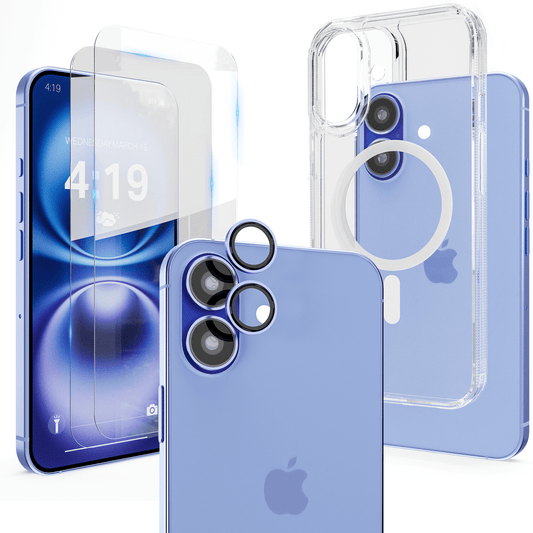 iTech COMBO voor iPhone 16 – Complete 4 - in - 1 Bescherming - mijnhoesjesiTech COMBO voor iPhone 16 – Complete 4 - in - 1 Bescherming