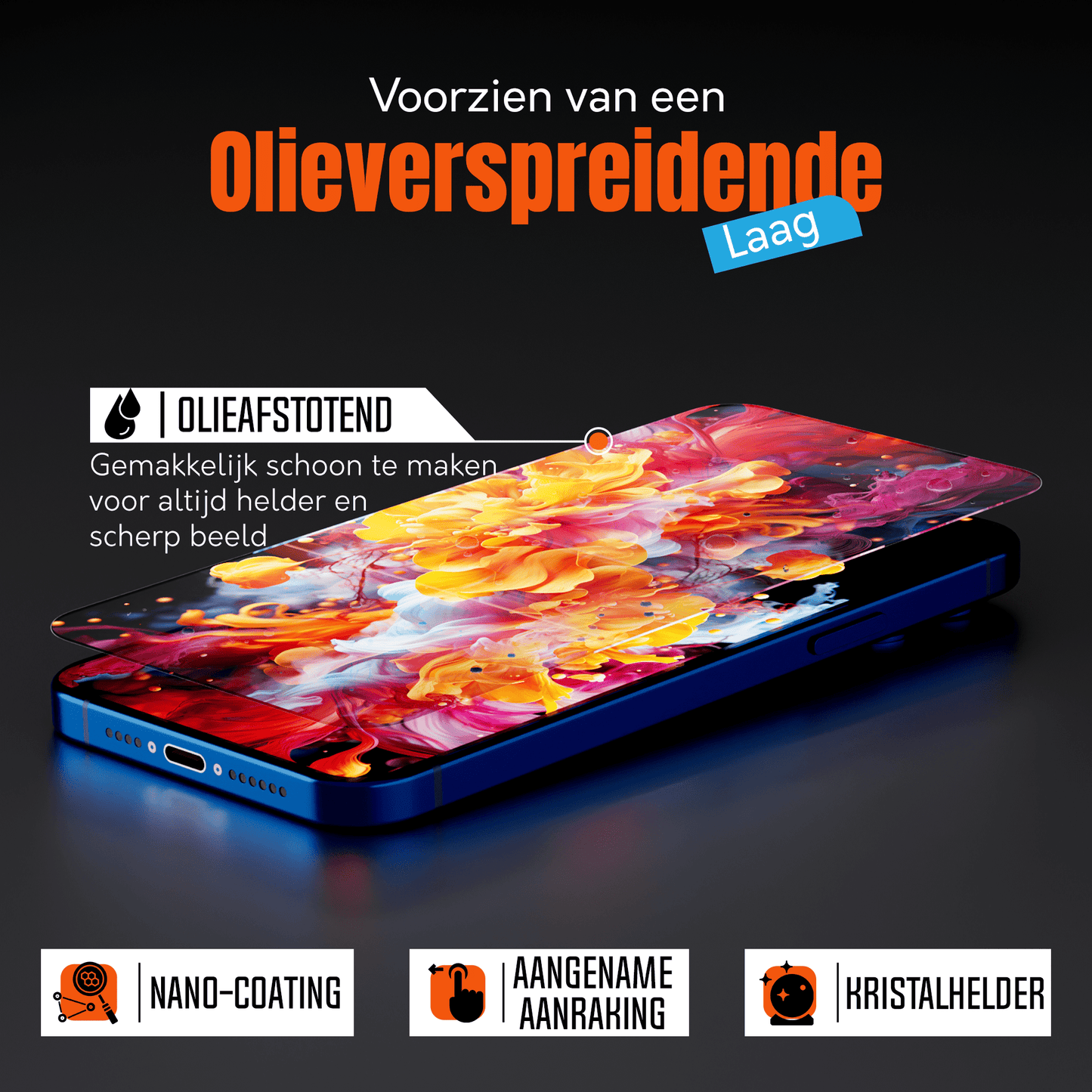 iTech Gehard Glas Screenprotector voor iPhone 12 - mijnhoesjesiTech Gehard Glas Screenprotector voor iPhone 12
