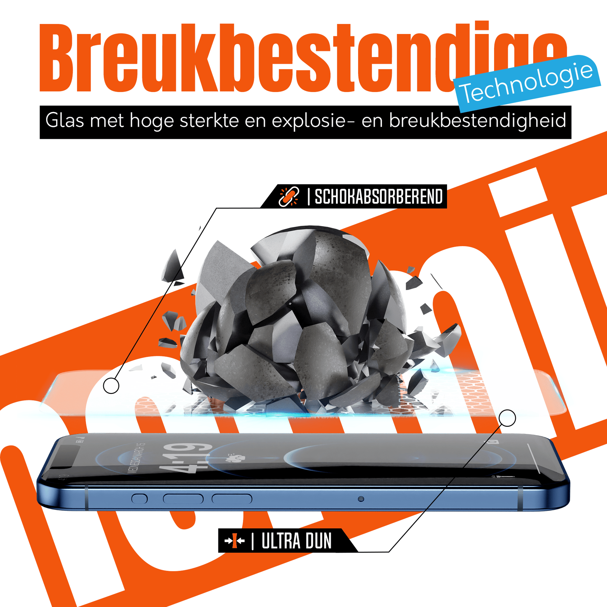 iTech Gehard Glas Screenprotector voor iPhone 12 Pro - mijnhoesjesiTech Gehard Glas Screenprotector voor iPhone 12 Pro