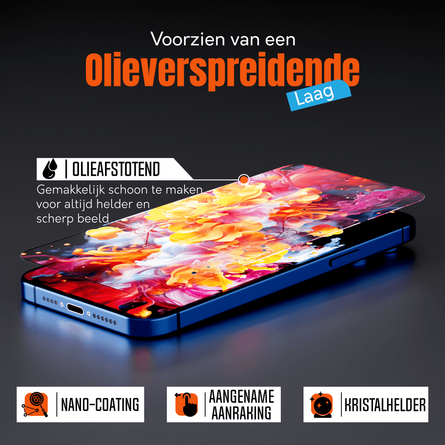 iTech Gehard Glas Screenprotector voor iPhone 12 Pro - mijnhoesjesiTech Gehard Glas Screenprotector voor iPhone 12 Pro