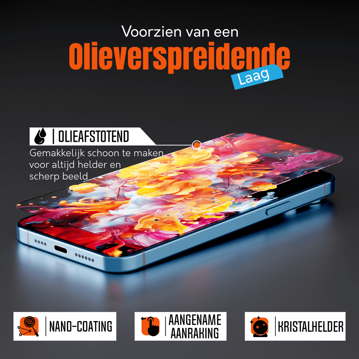 iTech Gehard Glas Screenprotector voor iPhone 13 Pro - mijnhoesjesiTech Gehard Glas Screenprotector voor iPhone 13 Pro