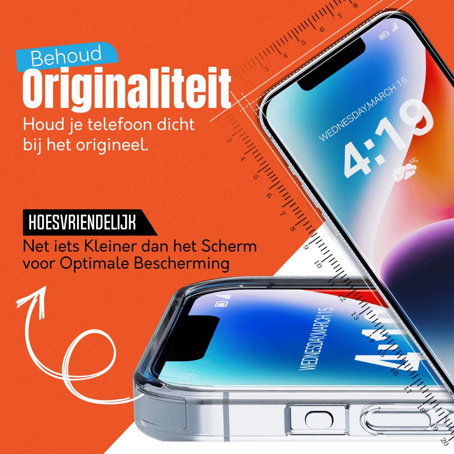 iTech Gehard Glas Screenprotector voor iPhone 14 - mijnhoesjesiTech Gehard Glas Screenprotector voor iPhone 14