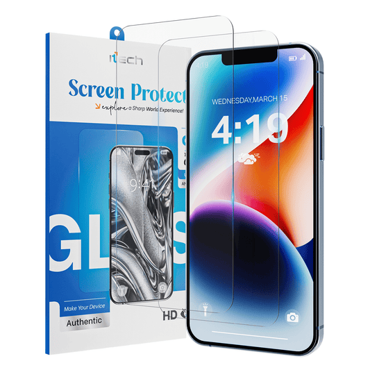 iTech Gehard Glas Screenprotector voor iPhone 14 plus - mijnhoesjesiTech Gehard Glas Screenprotector voor iPhone 14 plus