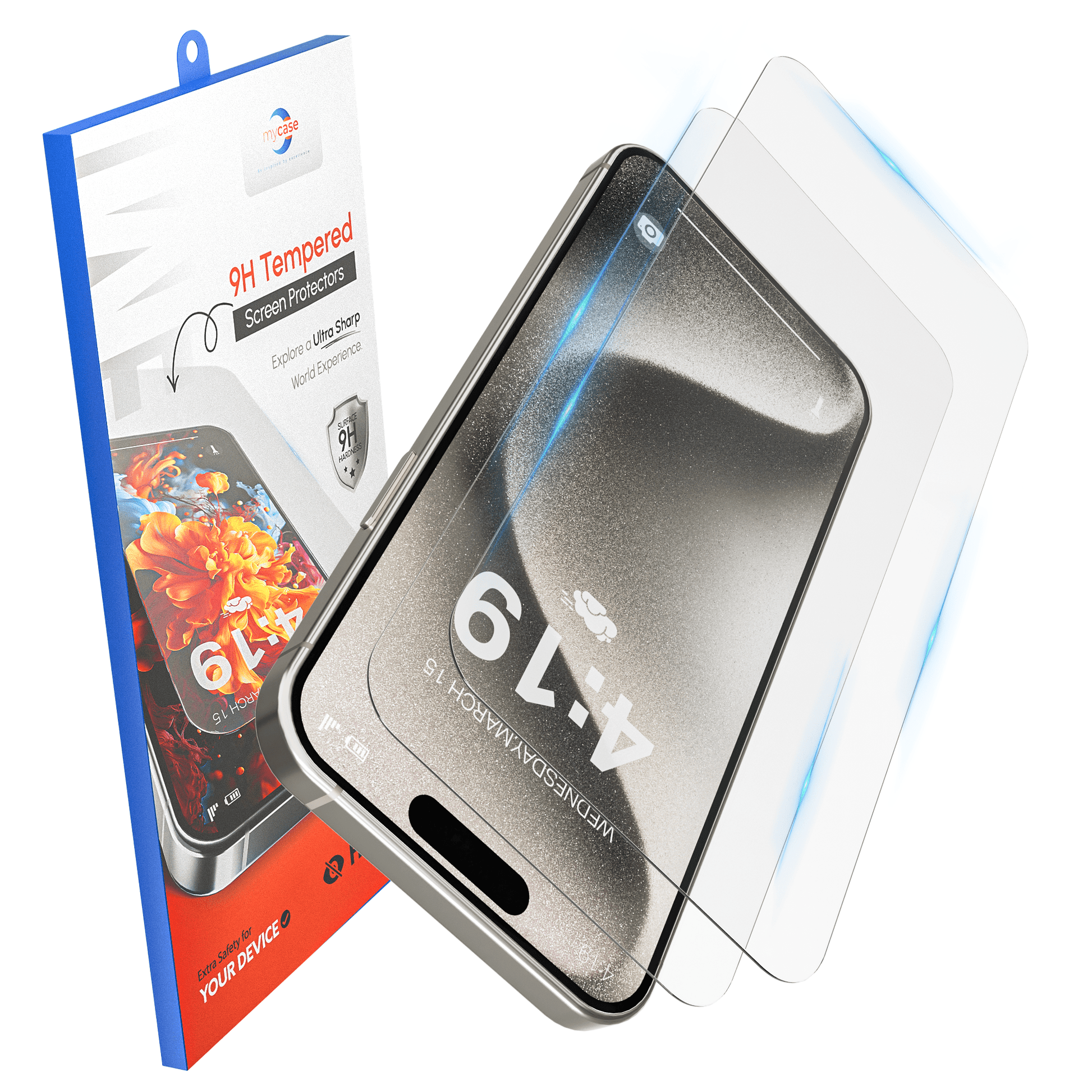 iTech Gehard Glas Screenprotector voor iPhone 15 Pro - mijnhoesjesiTech Gehard Glas Screenprotector voor iPhone 15 Pro