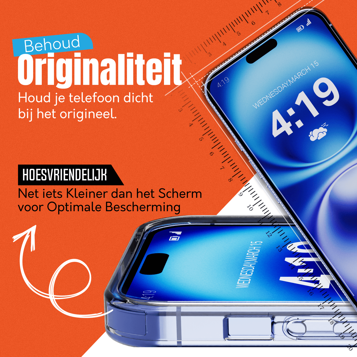 iTech Gehard Glas Screenprotector voor iPhone 16 - mijnhoesjesiTech Gehard Glas Screenprotector voor iPhone 16